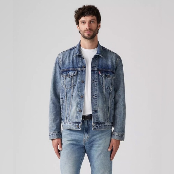 LEVI'S Men’s Vintage Large Denim Trucker Jacket, Blue - Picture 5 of 6